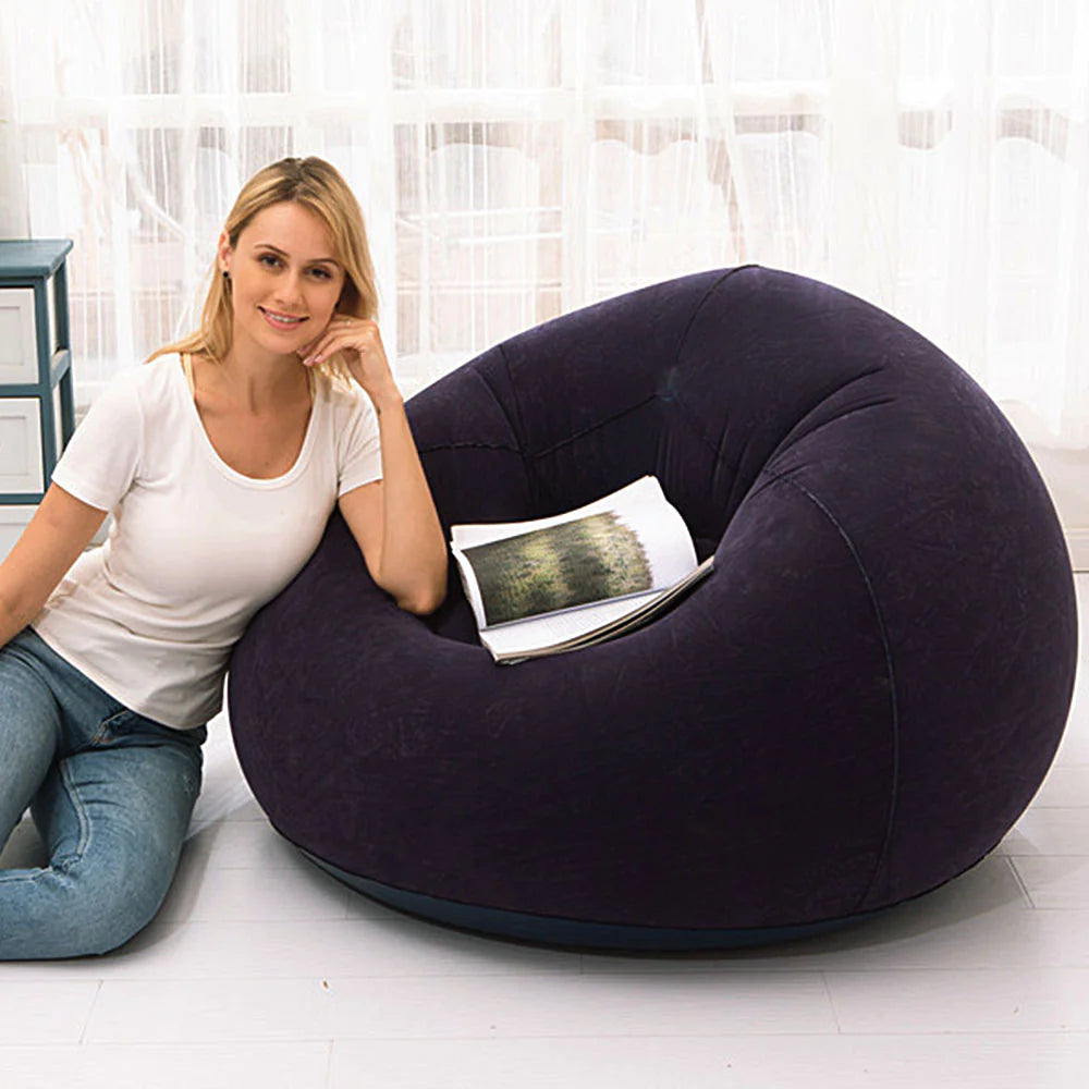 Flocking Inflatable Lounger Sofa